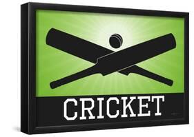 Cricket Green Sports Poster Print-null-Framed Poster