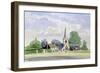 Cricket in an English Village-Malcolm Greensmith-Framed Art Print