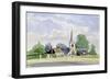 Cricket in an English Village-Malcolm Greensmith-Framed Art Print