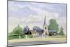 Cricket in an English Village-Malcolm Greensmith-Mounted Art Print