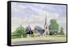 Cricket in an English Village-Malcolm Greensmith-Framed Stretched Canvas