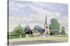 Cricket in an English Village-Malcolm Greensmith-Stretched Canvas