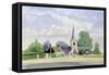 Cricket in an English Village-Malcolm Greensmith-Framed Stretched Canvas