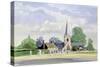Cricket in an English Village-Malcolm Greensmith-Stretched Canvas