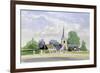 Cricket in an English Village-Malcolm Greensmith-Framed Premium Giclee Print