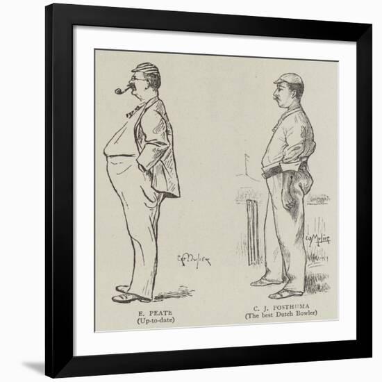 Cricket in Holland, the Yorkshire Wanderers Versus All Holland at Heemstede-null-Framed Giclee Print