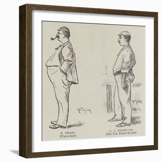 Cricket in Holland, the Yorkshire Wanderers Versus All Holland at Heemstede-null-Framed Giclee Print