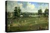 Cricket Match at Brading, Isle of Wight, 1760-English School-Stretched Canvas