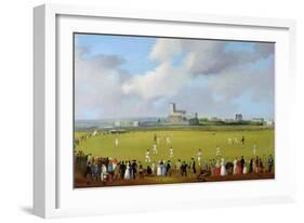 Cricket Match at Christchurch, Hampshire, c.1850-Thomas Musgrave Joy-Framed Giclee Print