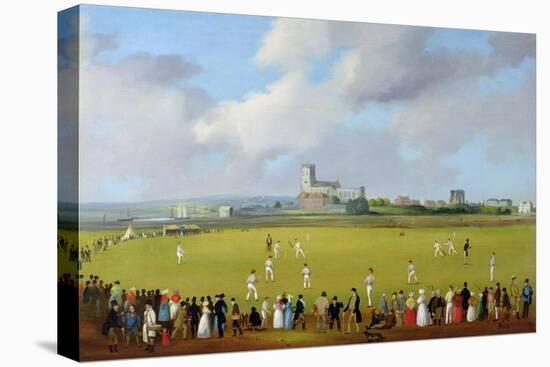 Cricket Match at Christchurch, Hampshire, c.1850-Thomas Musgrave Joy-Stretched Canvas