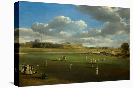 Cricket Match at Edenside, Carlisle, c.1844-Samuel Bough-Stretched Canvas