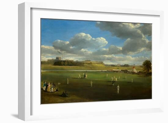 Cricket Match at Edenside, Carlisle, c.1844-Samuel Bough-Framed Giclee Print