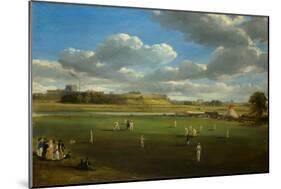 Cricket Match at Edenside, Carlisle, c.1844-Samuel Bough-Mounted Giclee Print