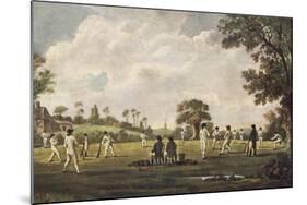 Cricket Match at Hambledon Hampshire-null-Mounted Photographic Print
