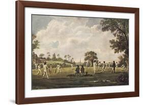 Cricket Match at Hambledon Hampshire-null-Framed Photographic Print