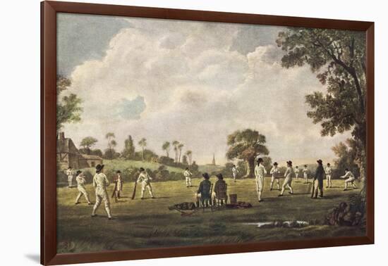 Cricket Match at Hambledon Hampshire-null-Framed Photographic Print