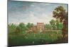 Cricket Match at Kenfield Hall, c.1760-English School-Mounted Giclee Print