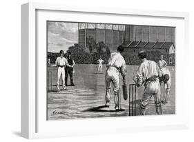 Cricket Match, England V Australia at the Oval 1882-William Barnes Wollen-Framed Art Print