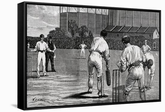 Cricket Match, England V Australia at the Oval 1882-William Barnes Wollen-Framed Stretched Canvas