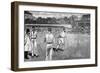 Cricket Match, Mcc V Australia 1884-Lucien Davis-Framed Art Print