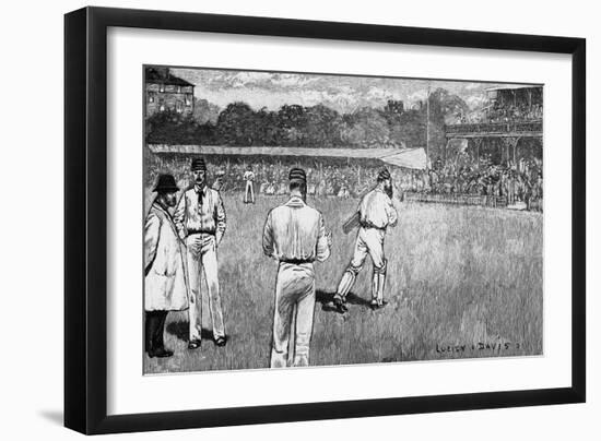 Cricket Match, Mcc V Australia 1884-Lucien Davis-Framed Art Print