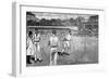 Cricket Match, Mcc V Australia 1884-Lucien Davis-Framed Art Print