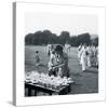 Cricket Near Lewes Sussex-John Gay-Stretched Canvas