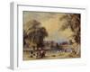 Cricket on the College Field, circa 1835 watercolor-William Evans-Framed Giclee Print