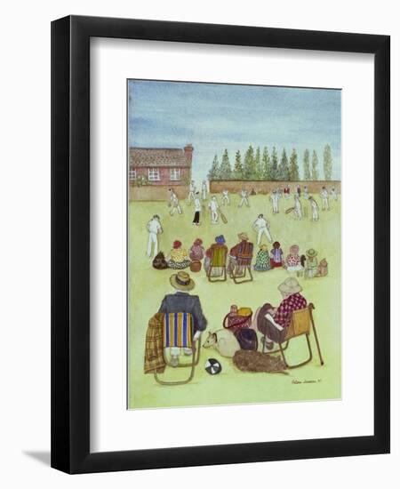 Cricket on the Green, 1987-Gillian Lawson-Framed Giclee Print