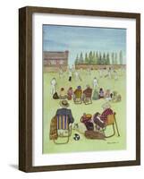 Cricket on the Green, 1987-Gillian Lawson-Framed Giclee Print