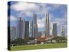 Cricket on the Padang, Singapore, Southeast Asia, Asia-Jean Brooks-Stretched Canvas