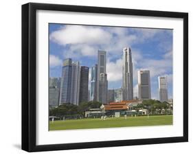 Cricket on the Padang, Singapore, Southeast Asia, Asia-Jean Brooks-Framed Photographic Print