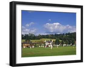 Cricket on Village Green, Surrey, England-Jon Arnold-Framed Premium Photographic Print