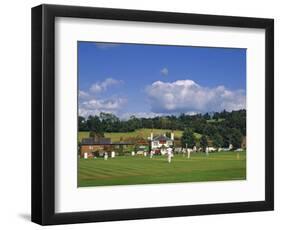 Cricket on Village Green, Surrey, England-Jon Arnold-Framed Photographic Print