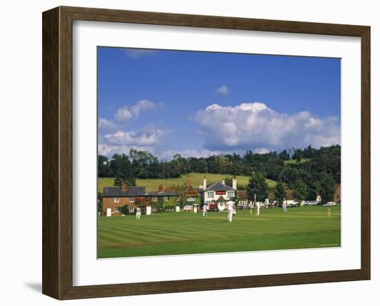 Cricket on Village Green, Surrey, England-Jon Arnold-Framed Photographic Print