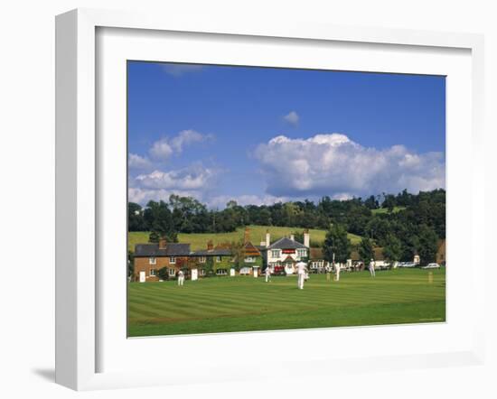 Cricket on Village Green, Surrey, England-Jon Arnold-Framed Photographic Print