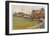 Cricket Pavilion-null-Framed Art Print