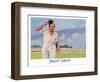 Cricket Player Raises His Cap as He Retires from the Pitch-Septimus Scott-Framed Art Print