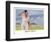 Cricket Player Raises His Cap as He Retires from the Pitch-Septimus Scott-Framed Art Print