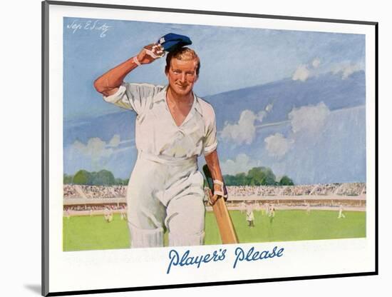 Cricket Player Raises His Cap as He Retires from the Pitch-Septimus Scott-Mounted Art Print