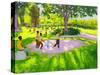 Cricket Practice, Botanical Gardens, Dominica, Grenadines, West Indies-Andrew Macara-Stretched Canvas