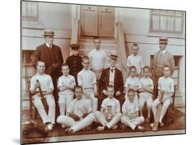 Cricket Team at the Boys Home Industrial School, London, 1900-null-Mounted Photographic Print