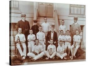 Cricket Team at the Boys Home Industrial School, London, 1900-null-Stretched Canvas