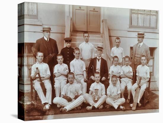 Cricket Team at the Boys Home Industrial School, London, 1900-null-Stretched Canvas