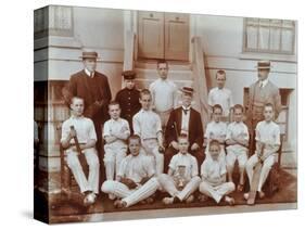 Cricket Team at the Boys Home Industrial School, London, 1900-null-Stretched Canvas