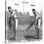 Cricket the Right and Wrong Way of Batting-null-Stretched Canvas