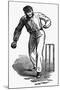 Cricket the Underhand Bowling Technique-null-Mounted Art Print