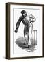 Cricket the Underhand Bowling Technique-null-Framed Art Print