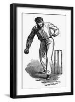 Cricket the Underhand Bowling Technique-null-Framed Art Print