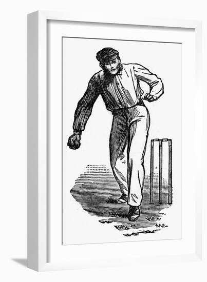 Cricket the Underhand Bowling Technique-null-Framed Art Print